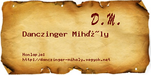 Danczinger Mihály névjegykártya